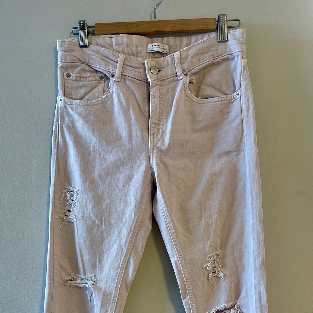 ZARA women jeans. Light pink, size 4